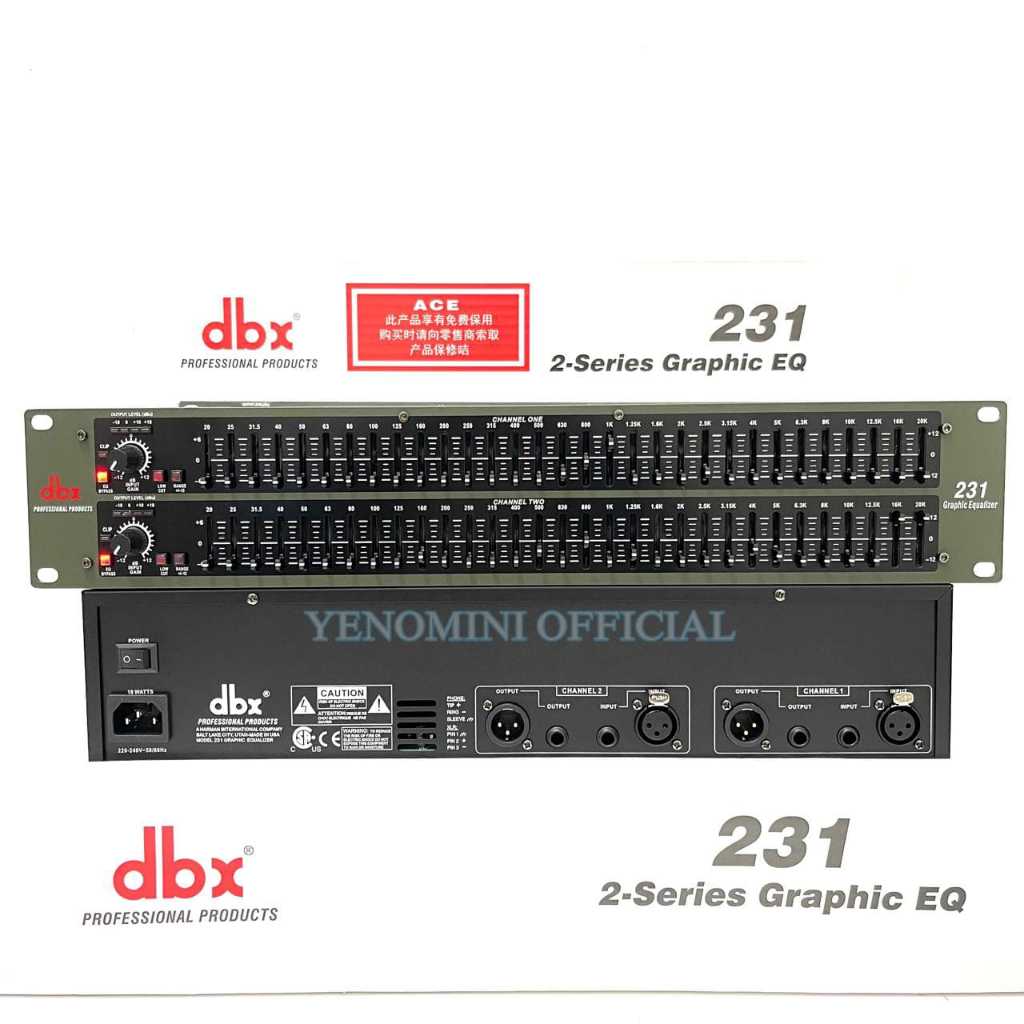 EQ Equaliser Dbx 231 2-Series Graphic EQ Equalizer DBX231 Bagus Murah ( Bisa COD )