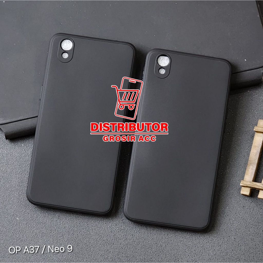 OPPO A37 OPPO NEO 9 CASE MACARON BLACK PREMIUM  SOFT CASE BLACK OPPO A37 OPPO NEO 9