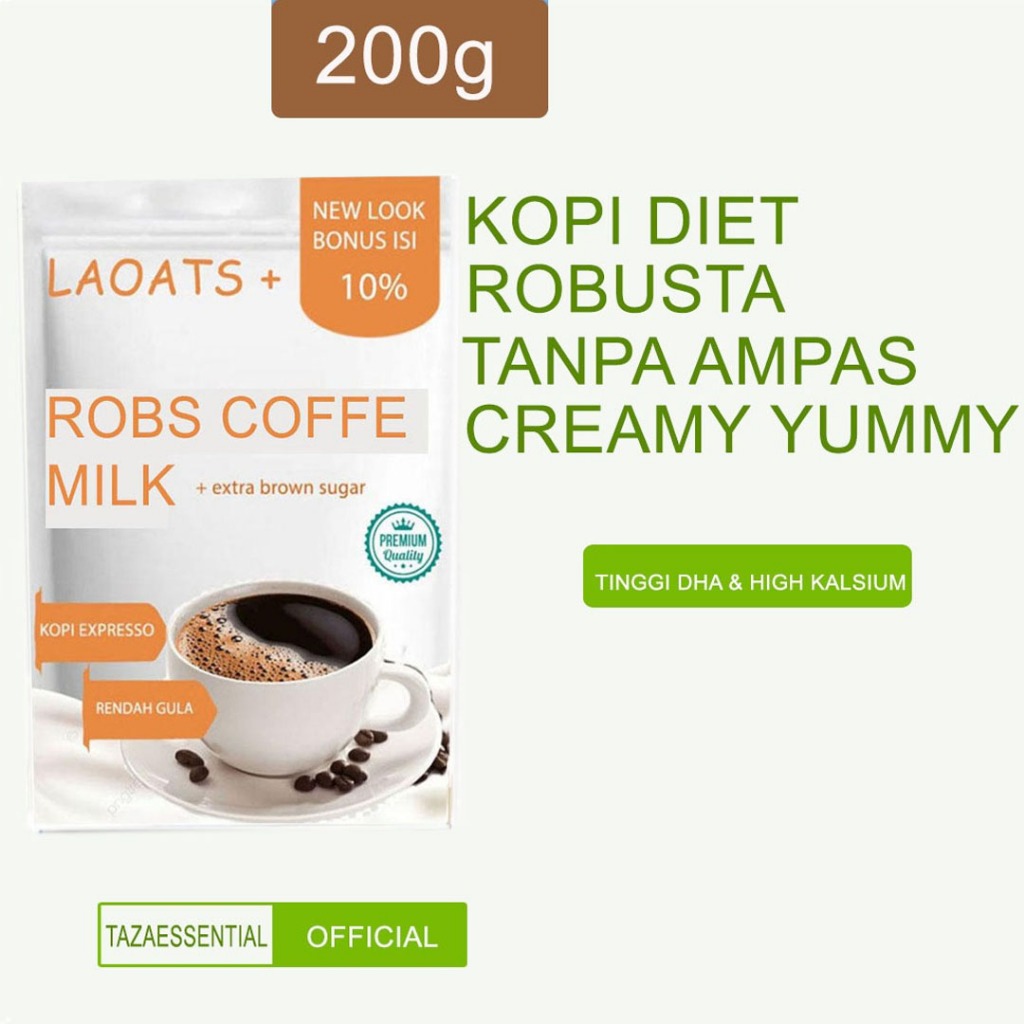 

Kopi Robusta Penurun Berat Badan Pelangsing Badan Susu Rendah Lemak Low Fat Milk Kopi Bubuk Murni Laoats