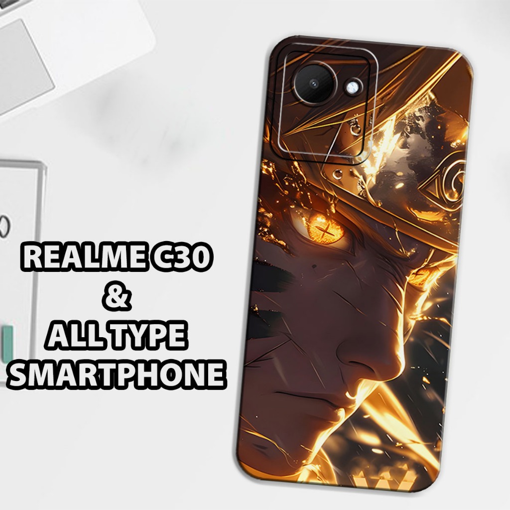 (GC6) Softcase karet Hp REALME C30 | Case Motif Gambar Naruto | Case REALME C30 Silikon Tpu Pro Came