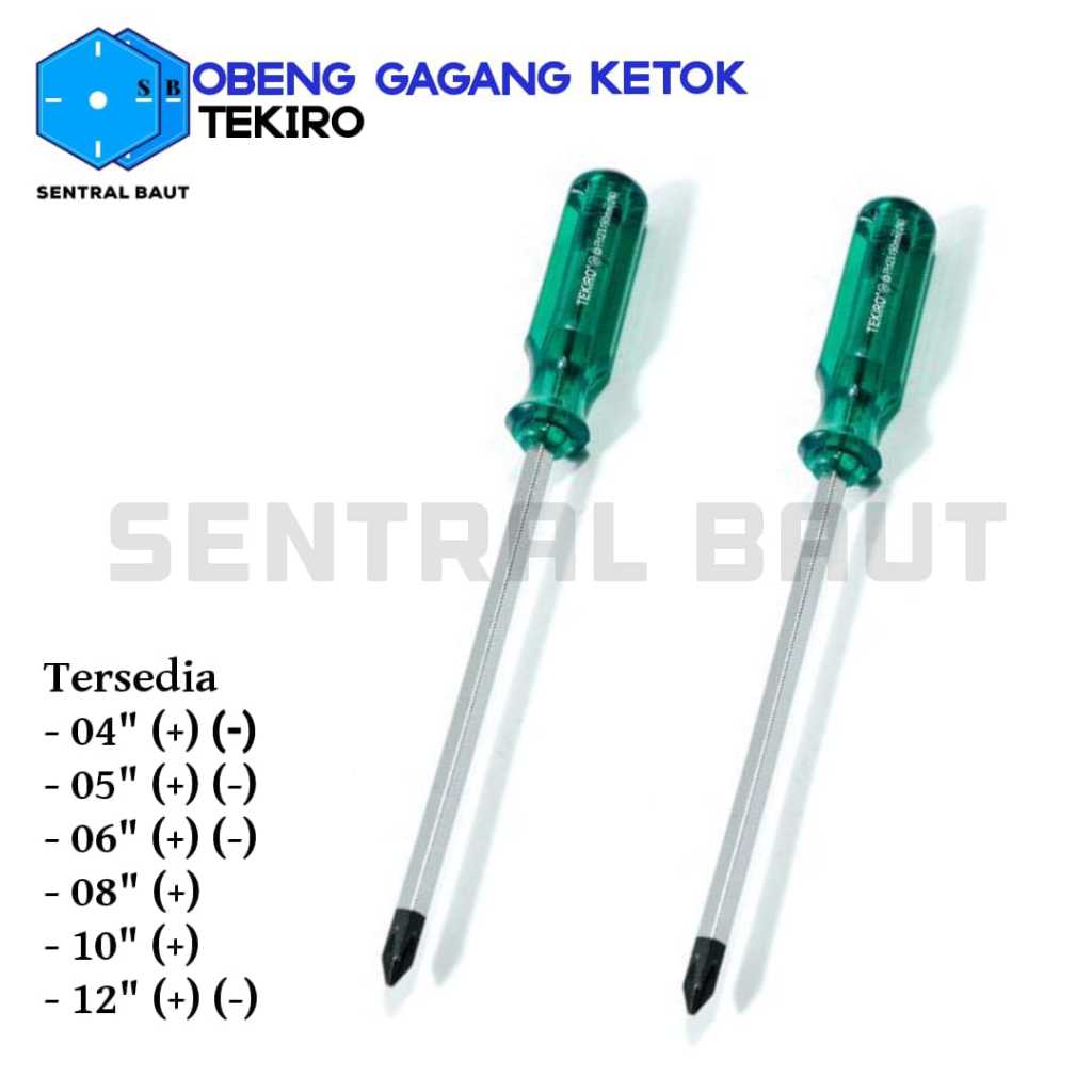 SENTRAL BAUT || Obeng Ketok Ecer ( + ) ( - ) TEKIRO