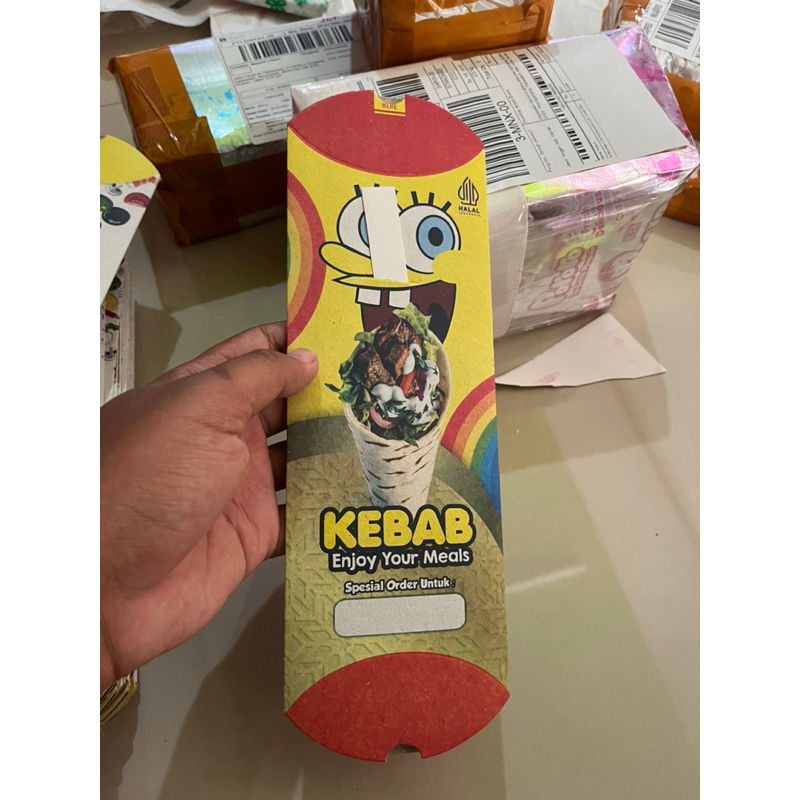 

200 pcs kertas kebab/dus kebab/kemasan kebab/wadah kebab