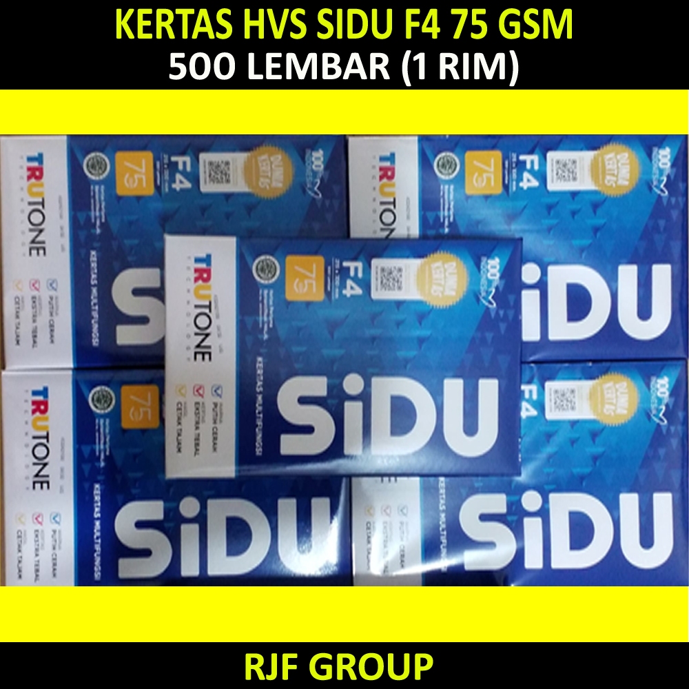 

KERTAS HVS F4 75 GSM SiDU 500 LEMBAR