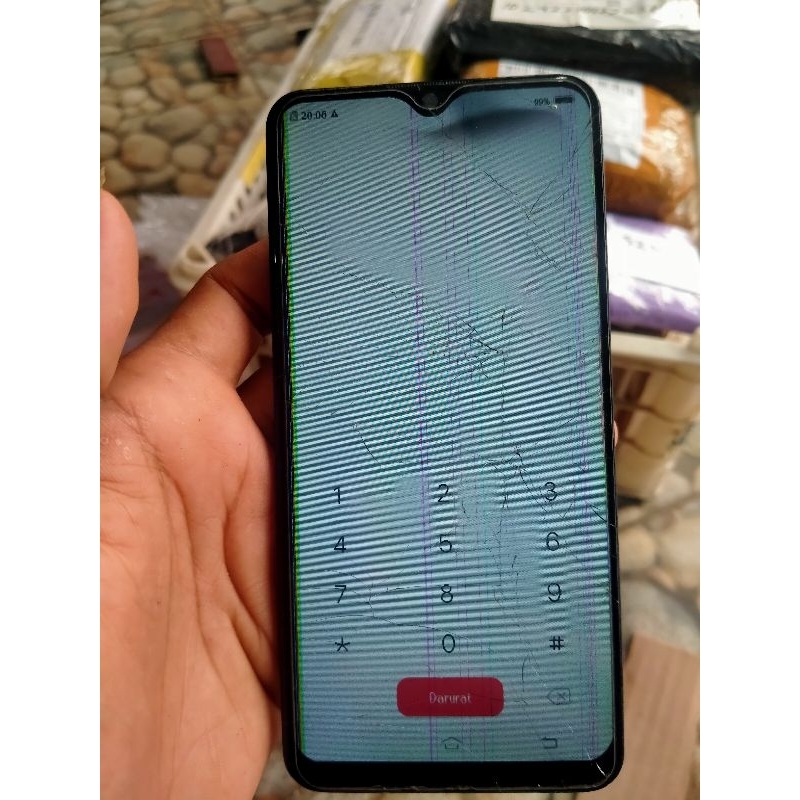 lcd tc hp Vivo y91c lcd shadow tc retak ORI cabutan normal