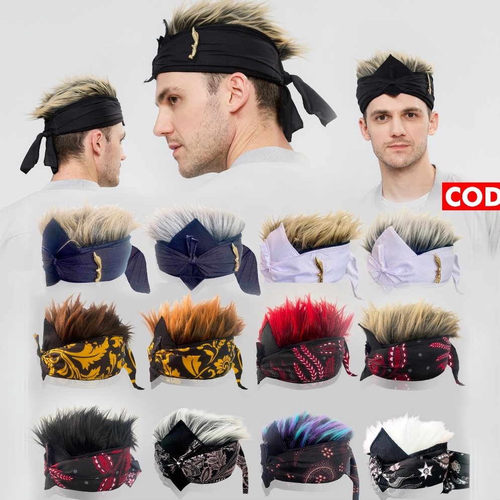 KODE J15U Udeng Rambut Palsu kujang siliwangi grosir silat tajam asli kujang sunda pamor kayu premiu