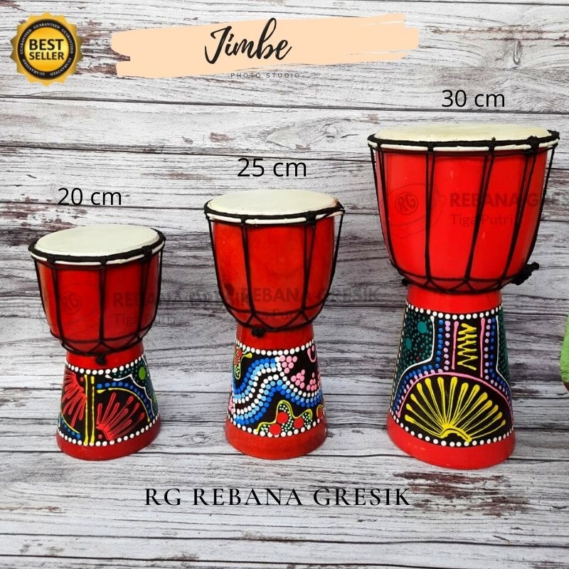 ⭐️PROMO⭐️ Gendang Jimbe / Mainan Anak / Gendang Jimbe Mainan Tradisional / Jimbe Jumbo Ukuran 40cm