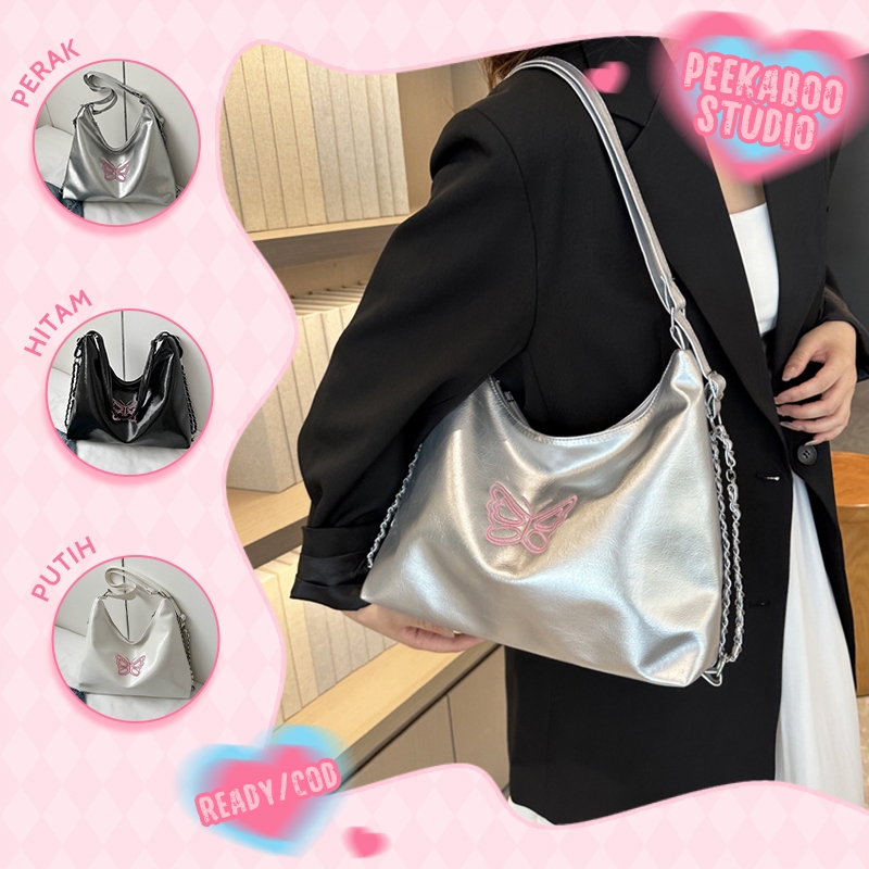 Ready/COD Tas Bahu Butterfly Tas Bahu Wanita Ransel Wanita Kapasitas Besar Tas Wanita Kapasitas Besa