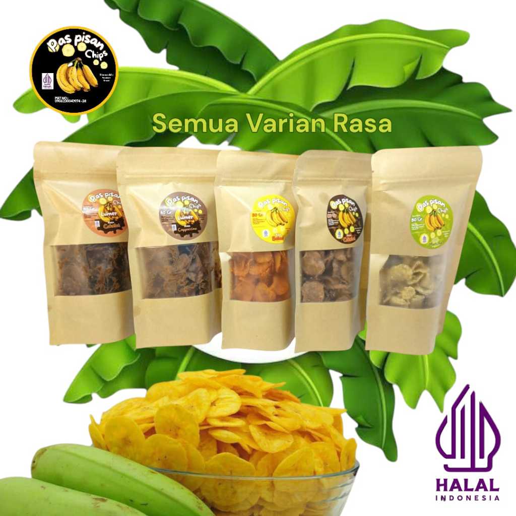 

80gr Kripik pisang rasa balado, coklat, dan matcha | original pisang raja bulu