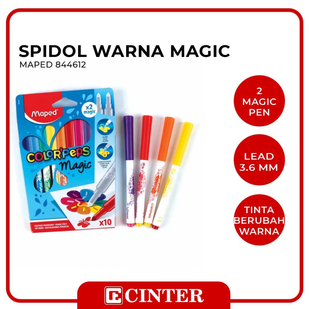 

MAPED - COLOR PEPS MAGIC / SPIDOL WARNA SET 10 WARNA CARDBOARD MAPED 844612