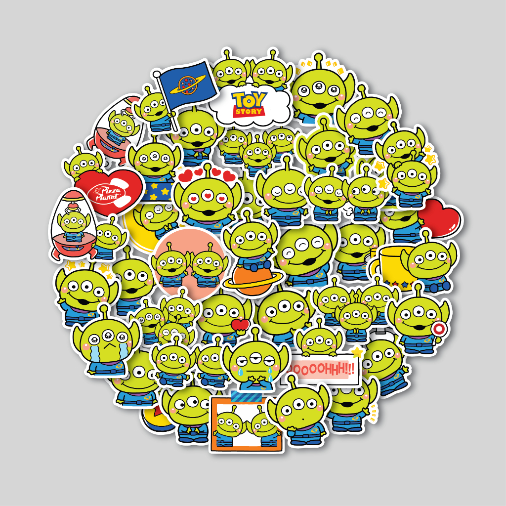 

STICKER PACK ALIENS TOY STORY | STICKER TUMBLR LAPTOP | STIKER KOPER HELM