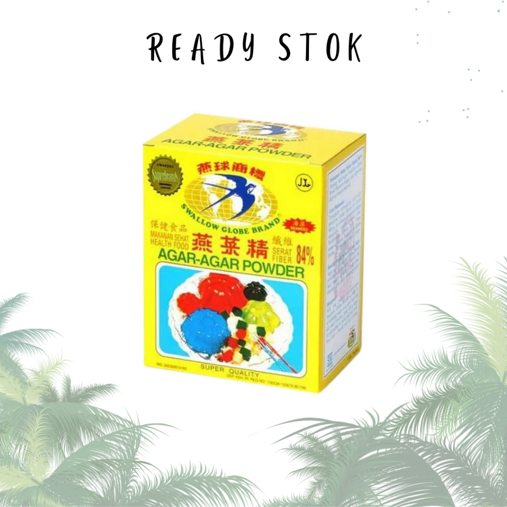 

Tepung Agar-Agar Bubuk Swallow Globe Brand 12x7gr (1Box)