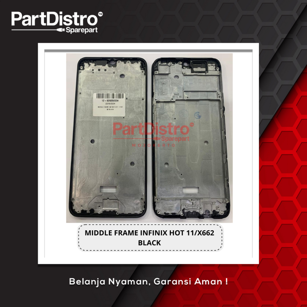 MIDDLE FRAME INFINIX HOT 11/X662 BLACK