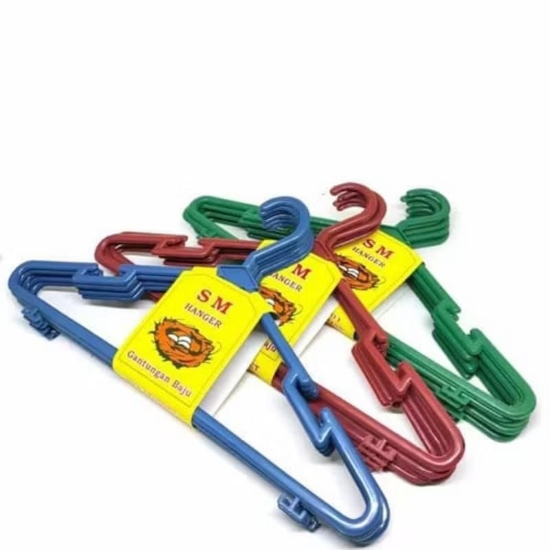Gantungan Baju Plastik LIDI Dewasa MERK RANDOM Hanger Plastik Lidi Dewasa Gantungan Baju Plastik Dew