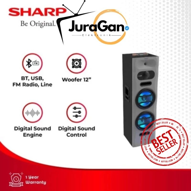 Sharp Active Speaker PRO X series/ 3 Way speaker CBOXPROX22UBB CBOX-PROX22UBB