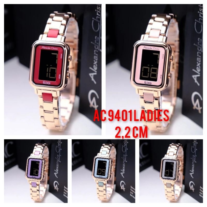 JAM TANGAN WANITA ALEXANDRE CHRISTIE ORIGINAL AC 9402/ AC 9401 / AC 9380 DIGITAL GARANSI/ALEXANDER C