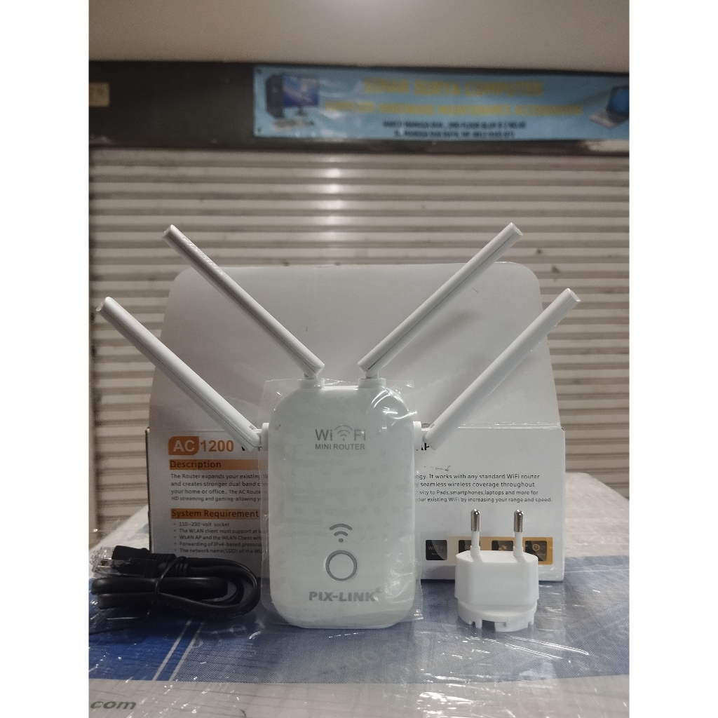 Router PIX-LINK 1200mbps Wireless-AC Dual Band Repeater / AP / Router AC1200