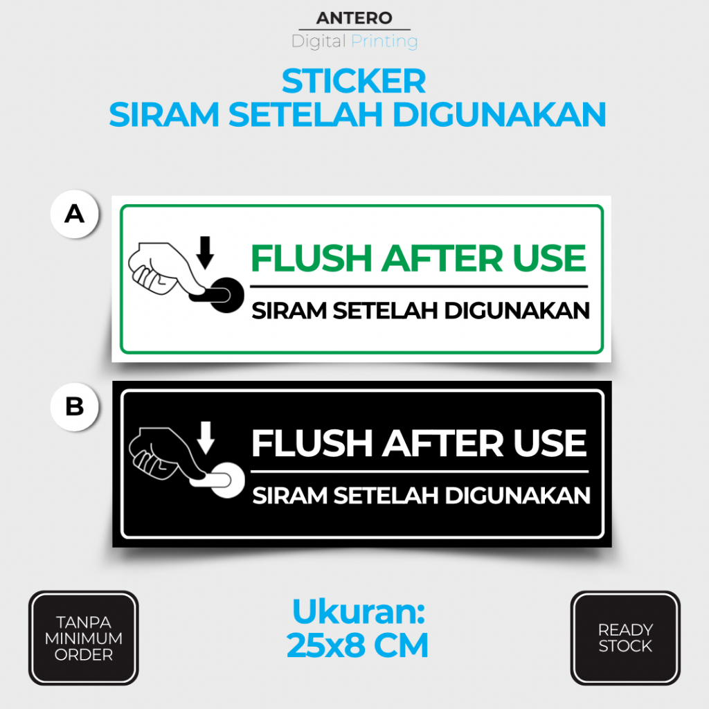 

STIKER SIRAM SETELAH DIGUNAKAN | STIKER PETUNJUK SIRAM SETELAH DIGUNAKAN | STIKER VINYL TAHAN AIR