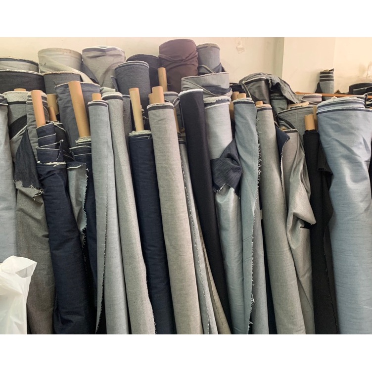 KODE K98G Kain Jeans Denim Raw Meteran  Bahan Mentah Melar Eceran Rollan Grosir