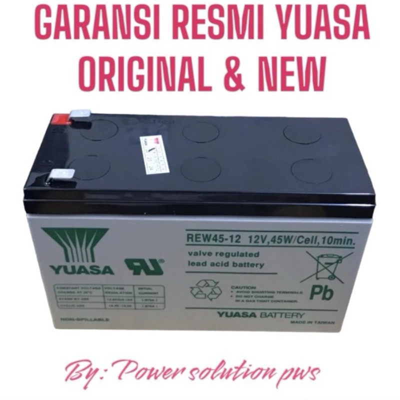 Baterai UPS 12V 9Ah Yuasa NPA9-12 Accu Aki Baterai batre kering vrla 12 Volt 9 Ampere