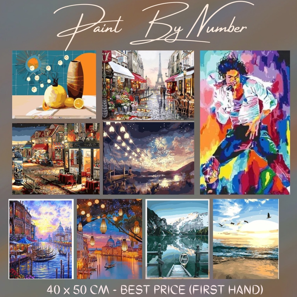 

KODE W94G Paint By Number Set 4 x 5 cm DIY Painting Kit Numbers Lukis Canvas No Frame dan Frame 4x5cm Melukis Nomor Numbering Kanvas Art Gambar Anak Dewasa Kids Adult