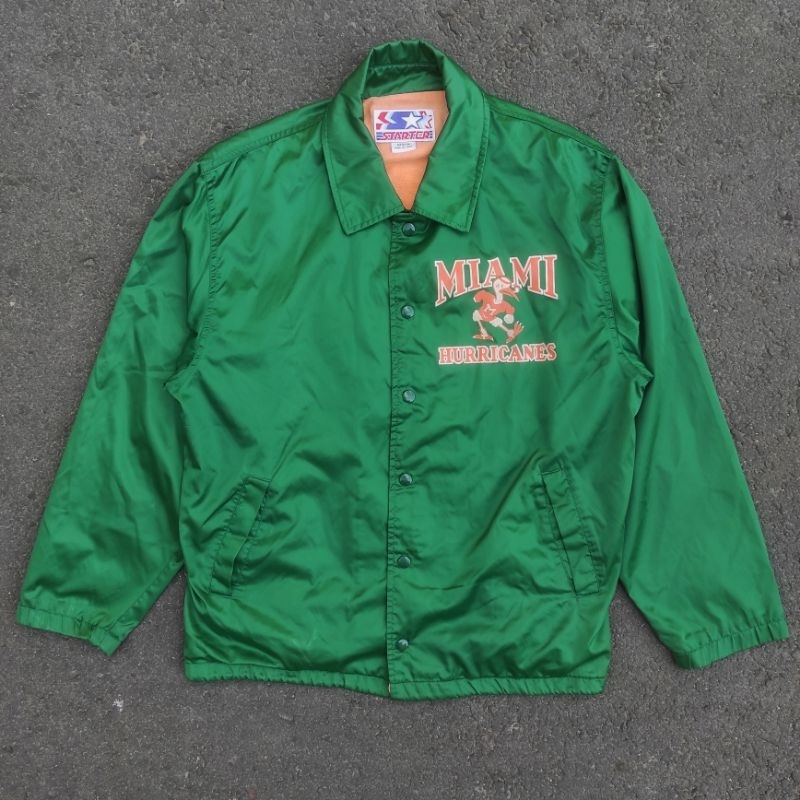VINTAGE STARTER MIAMI MLB NFL NBA BASEBALL SOFTBALL COACH WIND BREAKER SATIN LA LOS ANGELES RAIDERS 