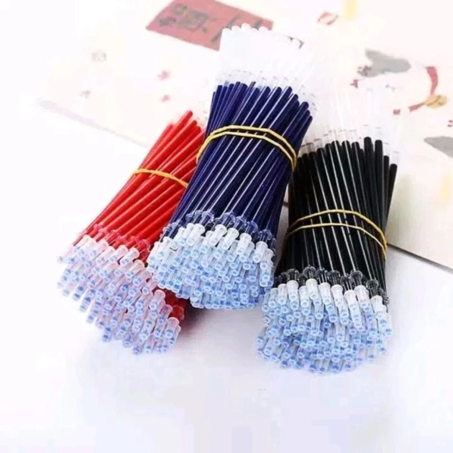 

Refill Tinta Pulpen Gel isi Ulang Pena 0.5mm Hitam Merah Biru Murah