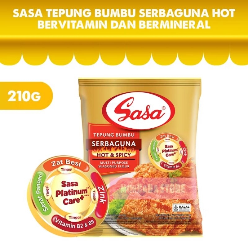 

_MurBaDaSTORE_SASA TEPUNG BUMBU SERBAGUNA HOT & SPICY 210 GR