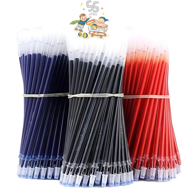 

Refill Tinta Pena Cair Isi Ulang Pena Gel Mimi 0.5mm Warna Biru Hitam Merah Isi Ulang Pulpen Gel Murah