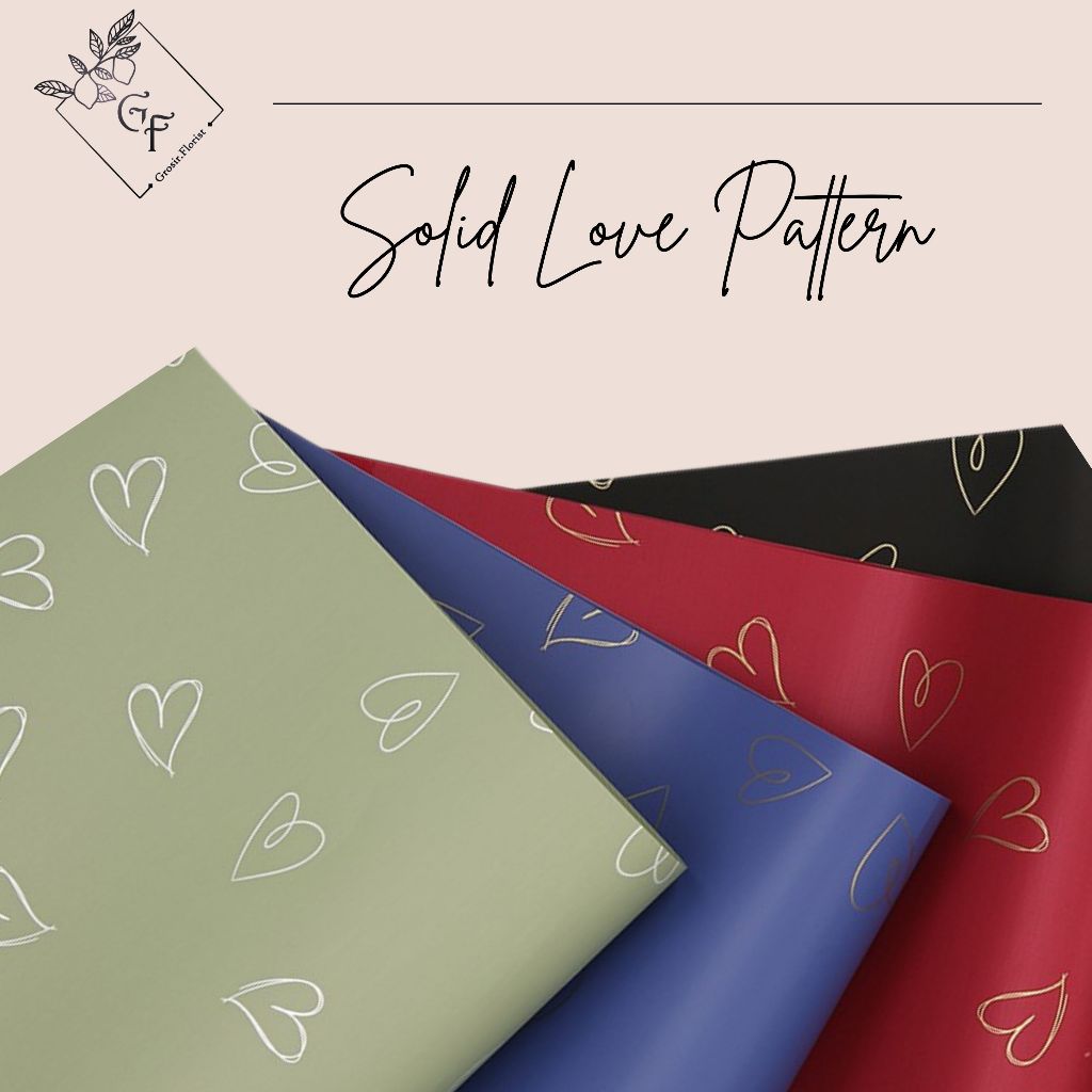 

TERLENGKAP SOLID LOVE PATTERN WRAPPING PAPER KERTAS KADO MOTIF LOVE KERTAS BUKET PEMBUNGKUS KADO