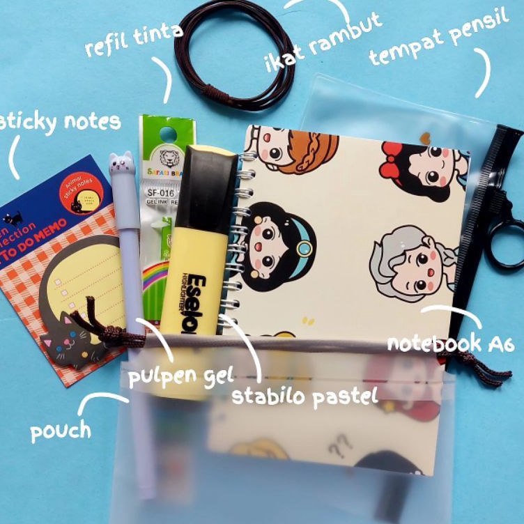 

Hadir Irit PAKET ALAT TULIS STATIONERY SET ALAT TULIS SET 8IN1