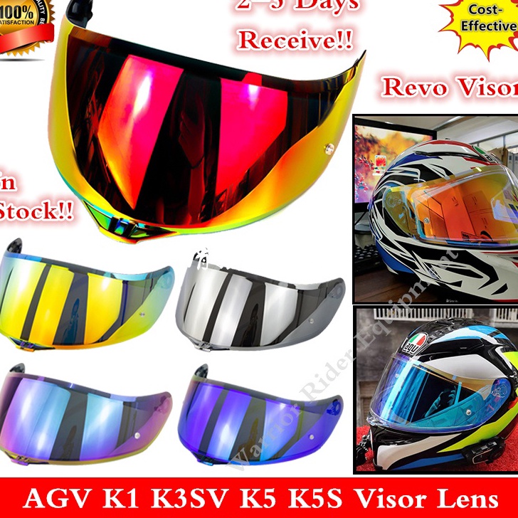 PROMO AWAL TAHUN Revo Iridium Visor Lens AGV K3SV K1 K5 K5S AGV Helm Visor Lens Dukung