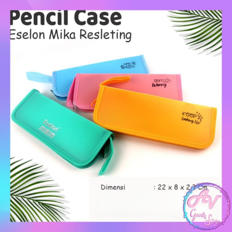 

Kotak Pensil Mika Resleting Polos Warna PASTEL / Tempat Pensil Plastik Zipper