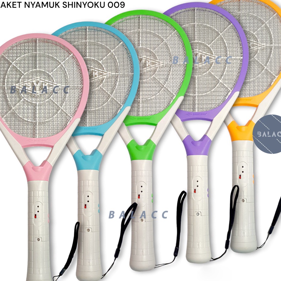 NEWPRODUCT Raket Nyamuk Shinyoku 9  Raket Nyamuk Cas Rechargeable  Perangkap Nyamuk  Pembasmi Serang