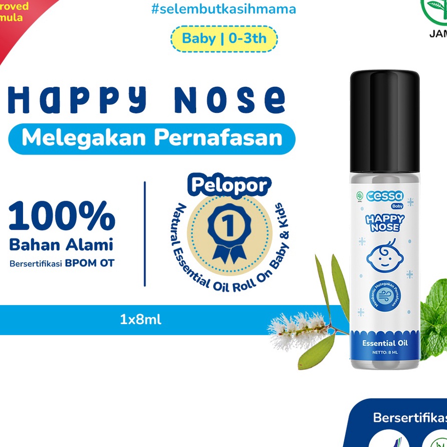 

NEW PRODUCT JJ Cessa Bayi 3 tahun Cough n Flu Baby Happy Nose cessa baby biru