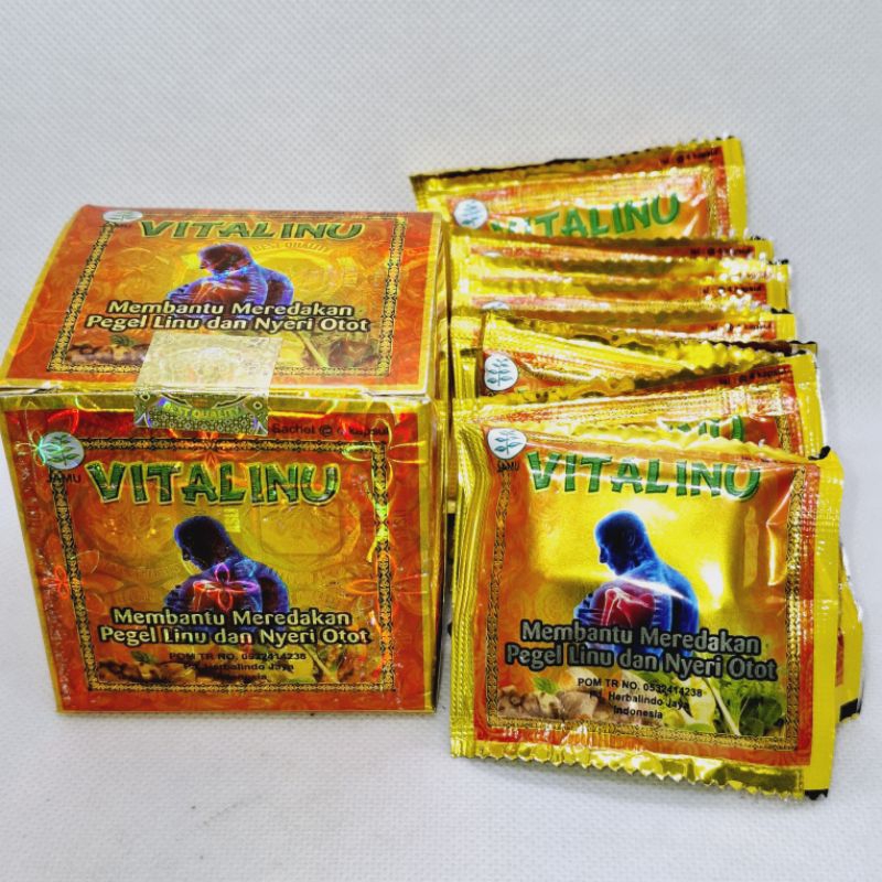 

Jamu Pegelinu Dan asamurat kpsl Vitalinu Original satu pack isi 10 Sachet