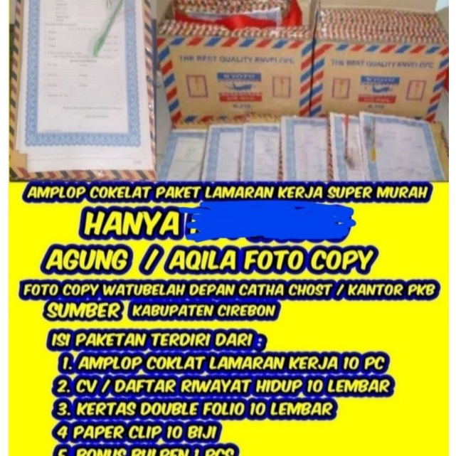 

HJ6 lamaran kerja amplop coklat