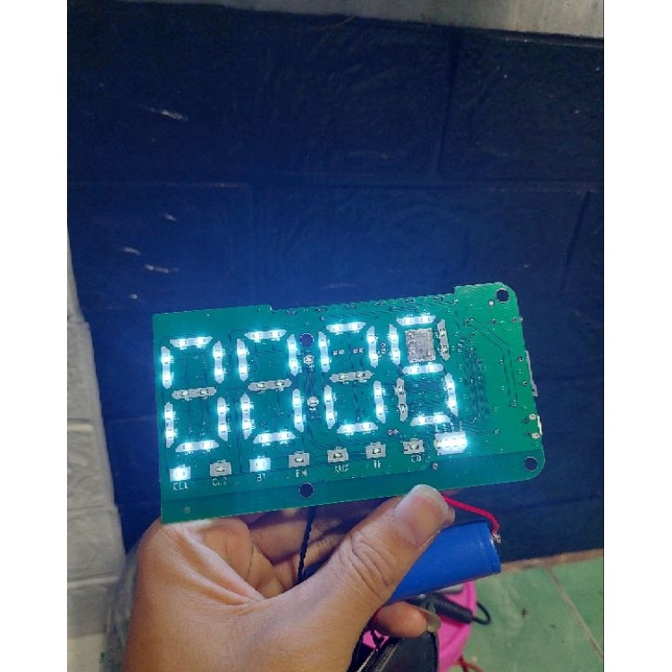Modul mesin pcb kit speaker Bluetooth jam led mp3 fm radio sd card YS5A