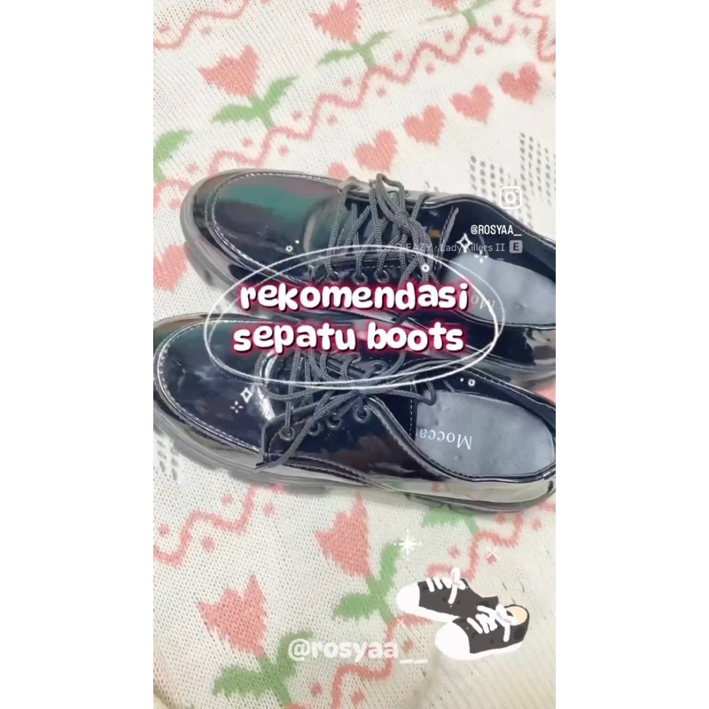 Sepatu docmart hitam wanita (preloved endorse)