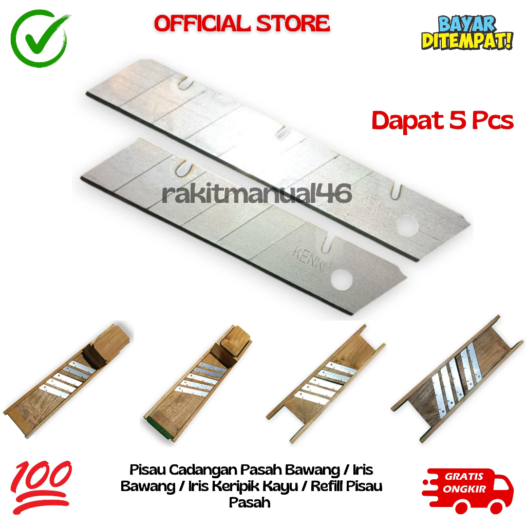 Pisau Cadangan Pengiris Bawang Pengiris Kripik Mata Pisau Pengiris Bawang Pengiris Serbaguna