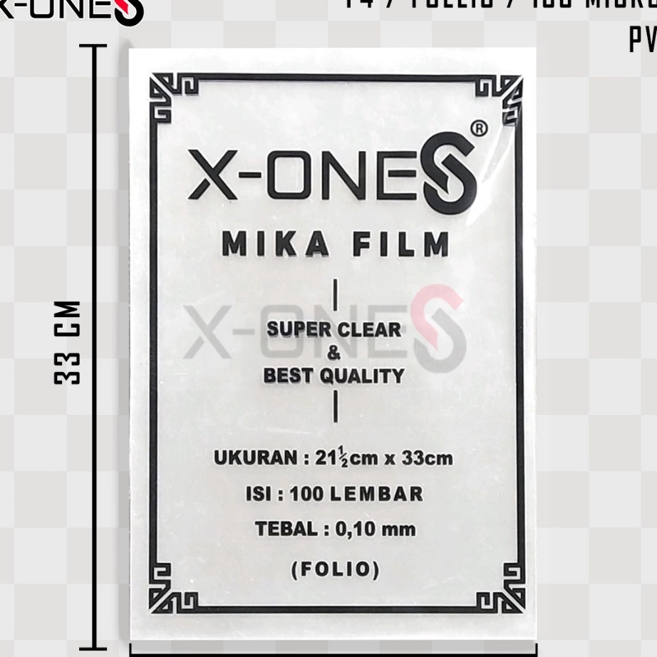 

Terlaris XONE MIKA JILID F4 MIKA FILM PVC 1 MICRON BENING TEBAL UNTUK 1 PCS