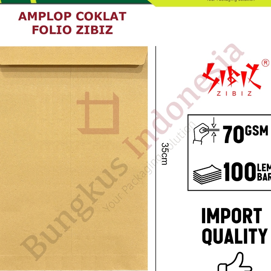 

Extra Amplop Coklat Folio 24x35cm
