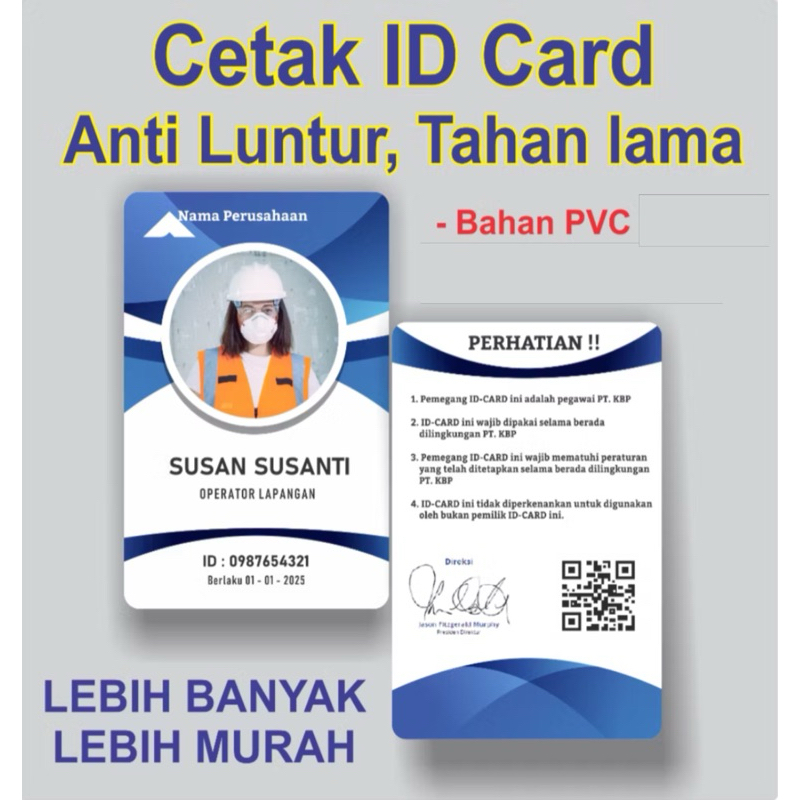 

CUSTOM CETAK ID CARD KARTU NAMA SATUAN TANPA MINIMAL ORDER MURAH MERIAH JOSS