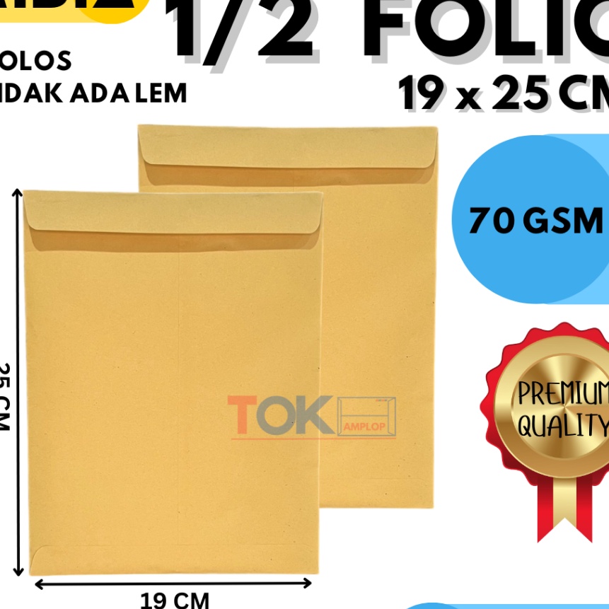 

berkualitas Amplop Coklat 12 FOLIO 19x25 Cm