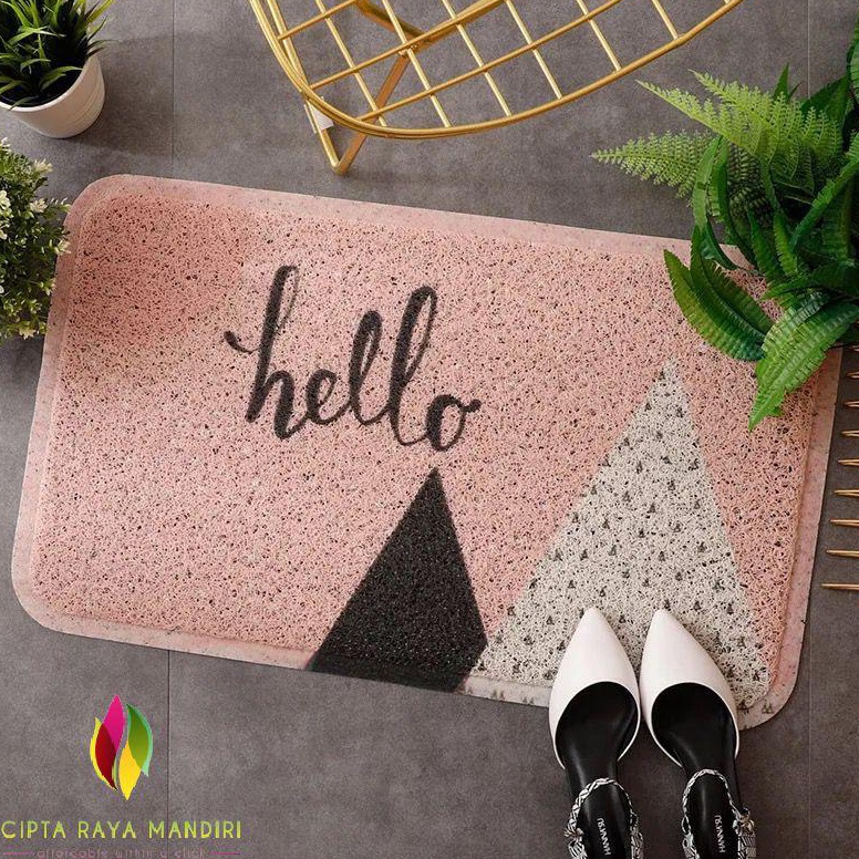 Super Promo Keset Cushion Mat Uk 4X6cm Keset Rumah Keset Kaki PVC Gambar FULL MOTIF