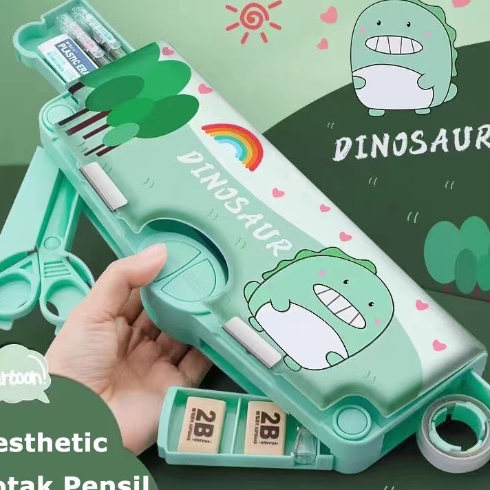 

BARANG TERUPDATE Kotak Pensil Multifungsi Lengkap Peruncing ting Isolasi Penghapus Penggaris Kotak Pensil Multifungsi Motif Unicorn Dinosaurus Astronot Untuk Anak Lengkap Peruncing ting Isolasi Penghapus