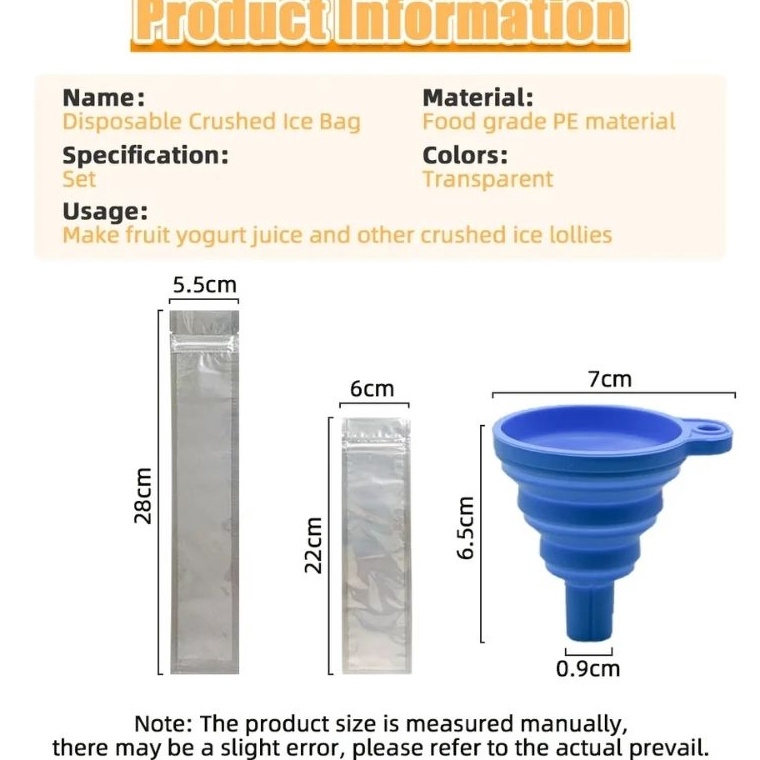 SALEE 1Buah plastik jelly korea GRATIS RONG Plastik Es Mambo Plastik klip es lilin