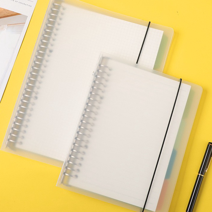

KF7 Binder Note White Cover Transparant Dengan Isi Tanpa Isi Loose Leaf A5 A4