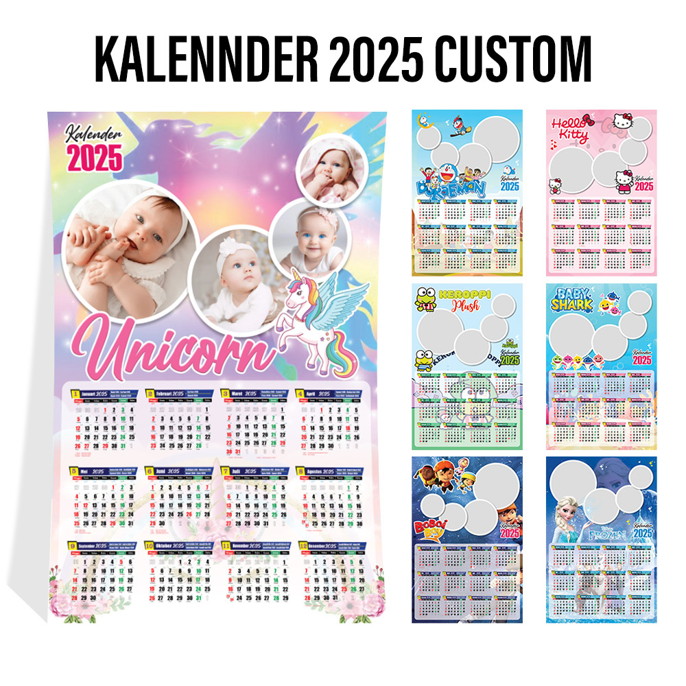 

KALENDER FOTO 2025 TANPA MINIMAL ORDER / Kalender Dinding A3+ Custom Foto dan Nama - COD