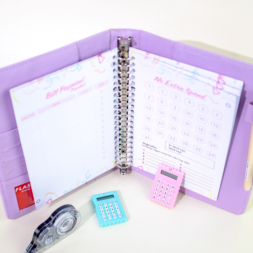 

Hemat Flashee Loose Leaf Rencana Keuangan A5 Isi Binder Keuangan A5 Financial Planner A5