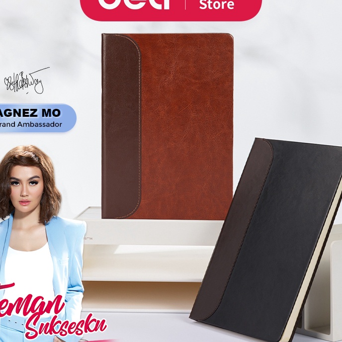 

Flash Sale Deli Buku Catatan Sampul Kulit Hard Cover Leather Cover Notebook A5 12 Lebar BP134